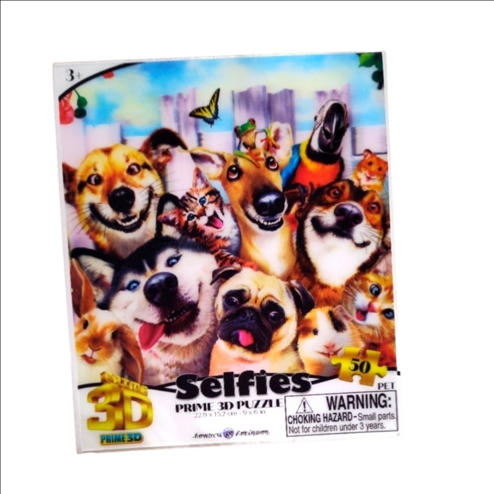 Pet Selfies Prime 3D Jigsaw Puzzle by Howard Robinson NWT